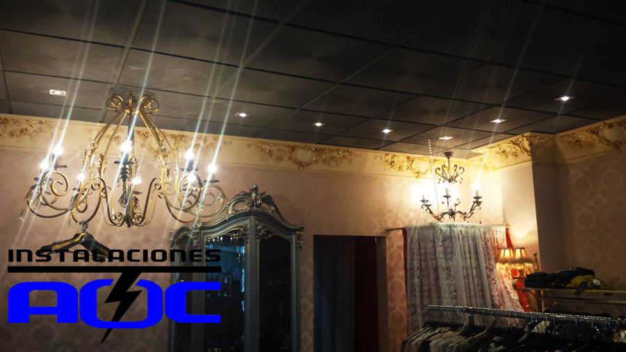 Iluminación en tienda