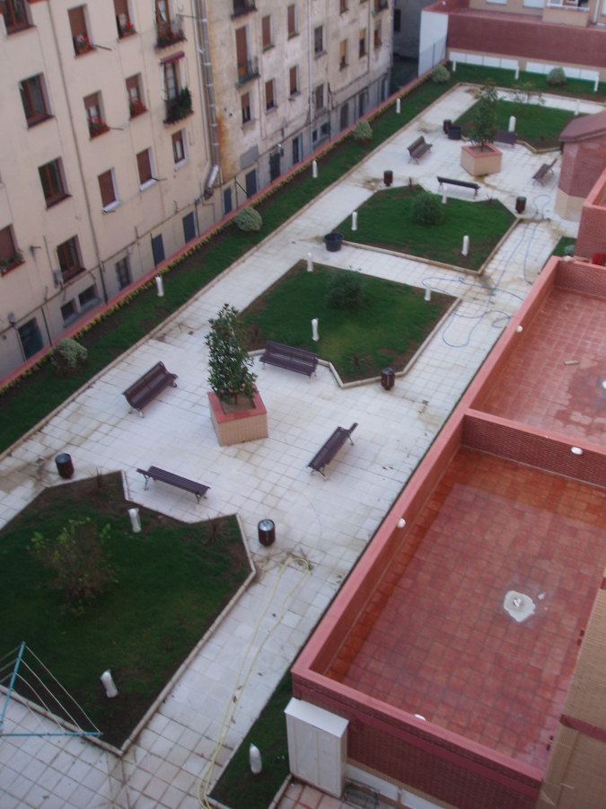 iluminación exterior de patio