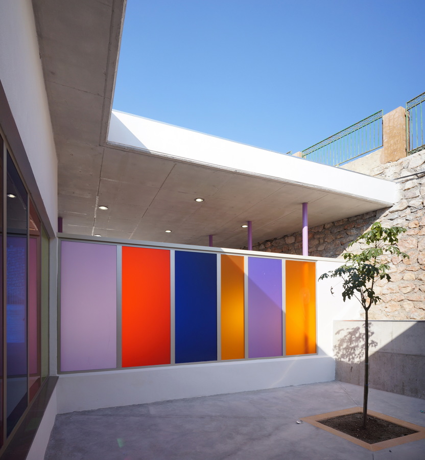 Imagen de un patio de aula