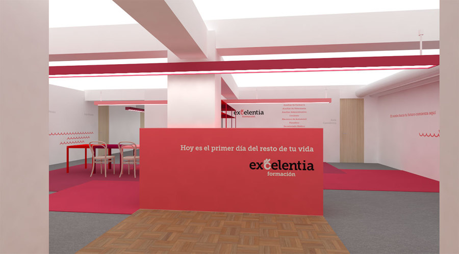 Imagen virtual de la zona de recepción