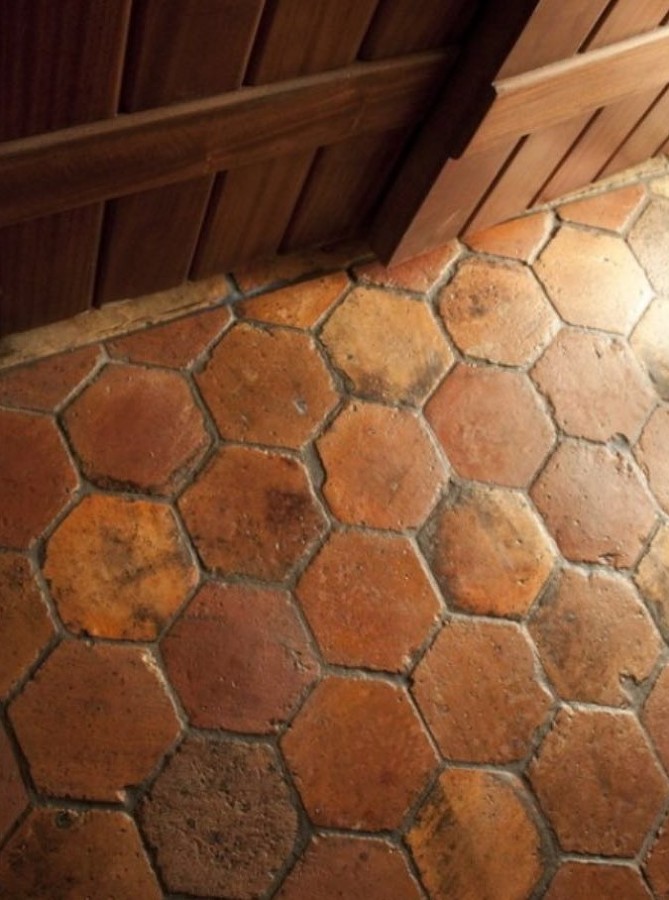 Imitación suelo antiguo barro con mortero