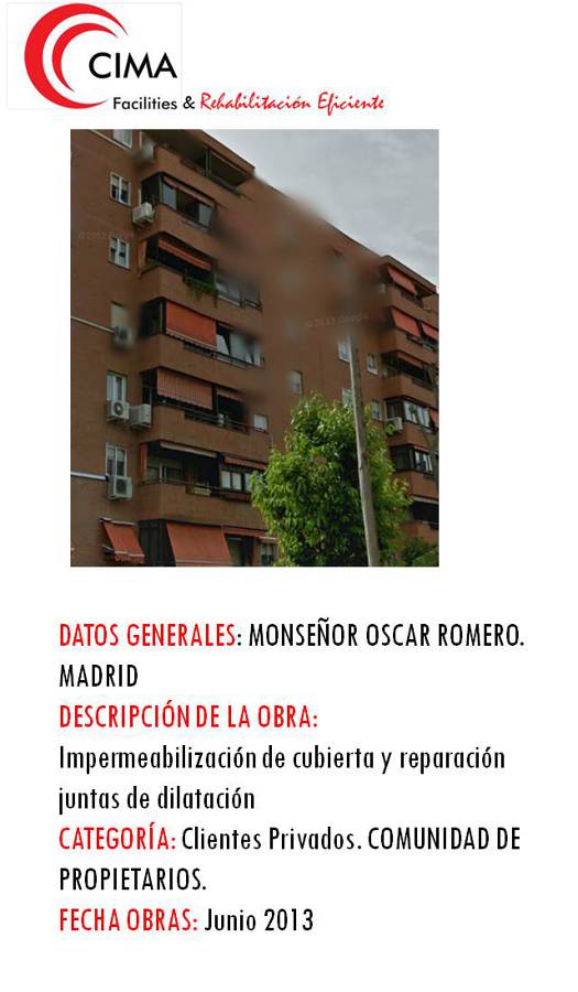 Impermeabilización Cubierta y Reparación Juntas de Dilatación