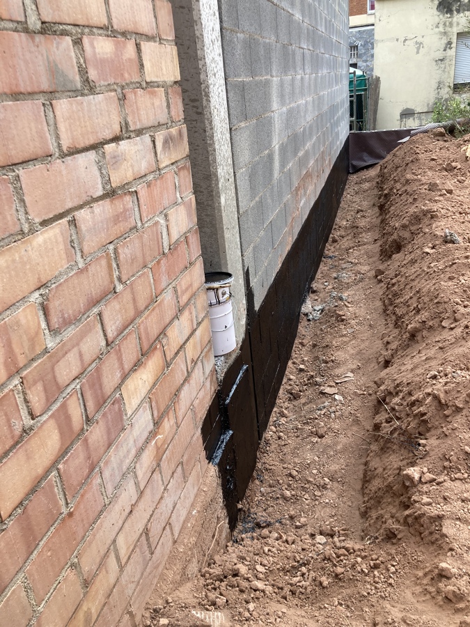 Impermeabilización de paredes medianeras