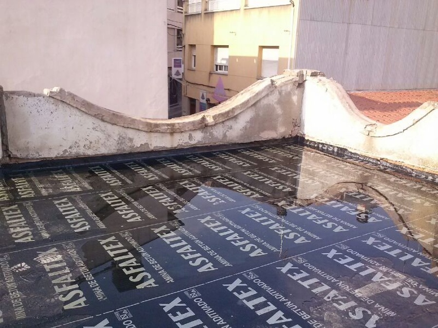 impermeabilización de terraza en pruebas