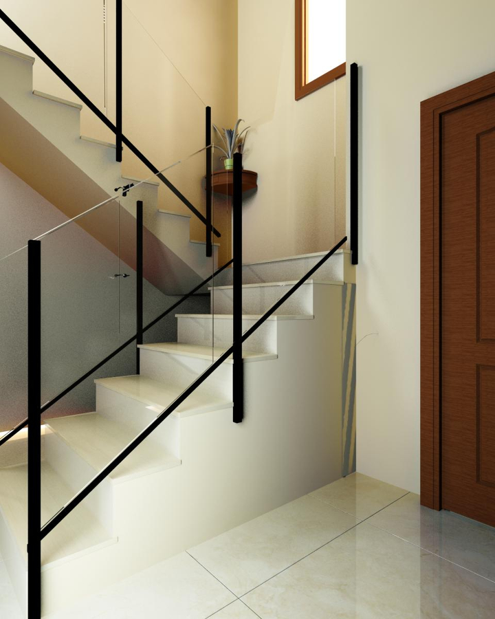 Infografía escalera vivienda particular