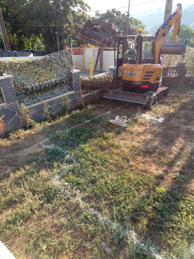 Inicio de los trabajos de excavación.