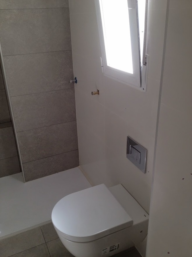 Inodoro suspendido con cisterna empotrada