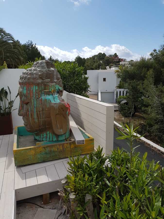 Instalación Carpintería madera en suelos exterior.