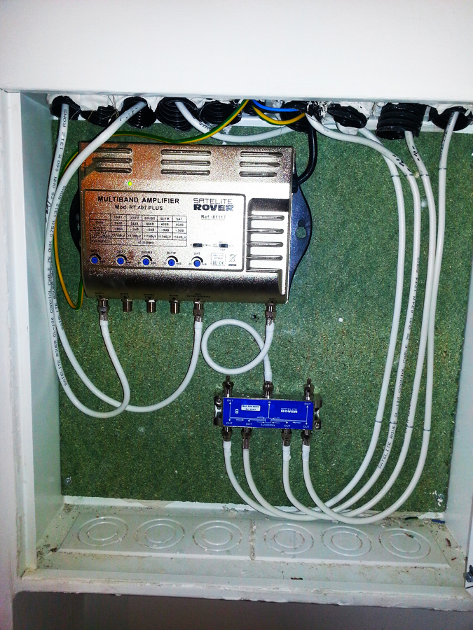 Instalación central multibanda de televisión