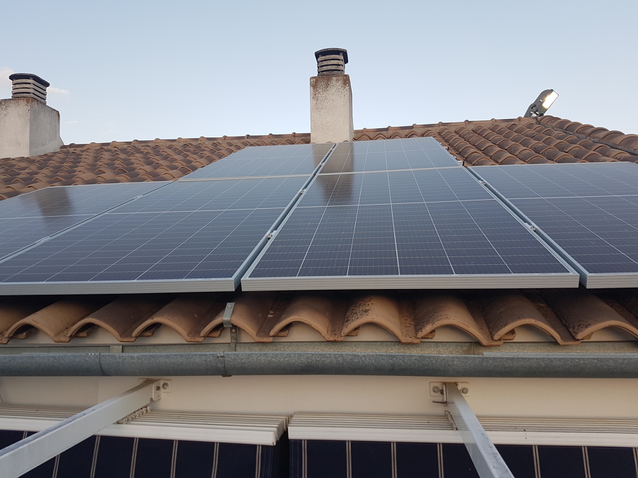 Instalación coplanar en tejado