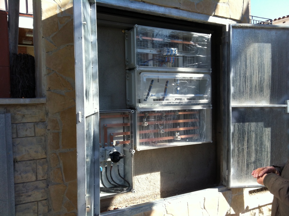 Instalación cuadro contadores.