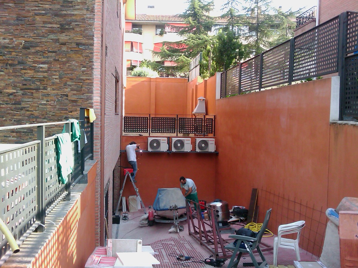 Instalacion de aire acondicionado en bancada