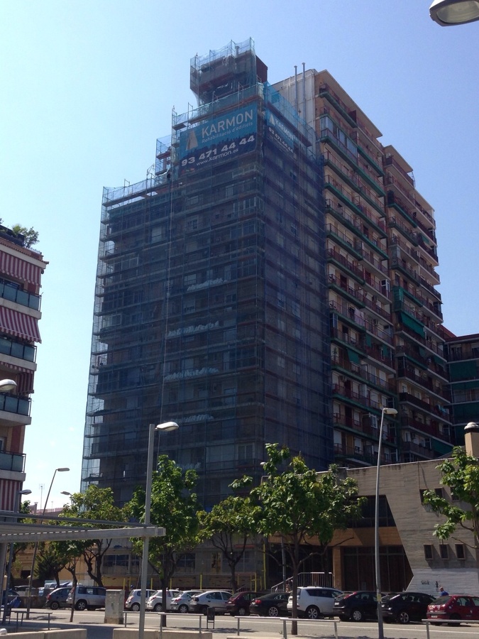 Instalación de andamio tubular