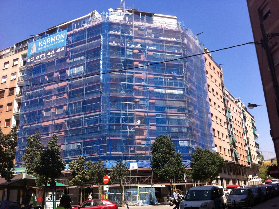 Instalación de andamio tubular