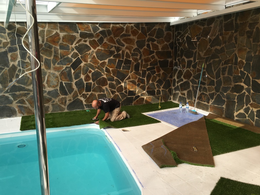 Instalación de césped artíficial
