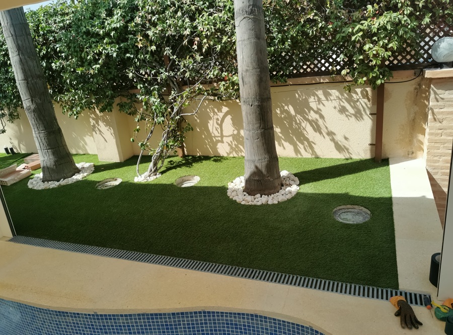 Instalación de cesped artificial