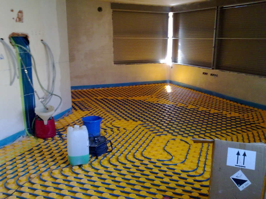 Instalación de suelo radiante