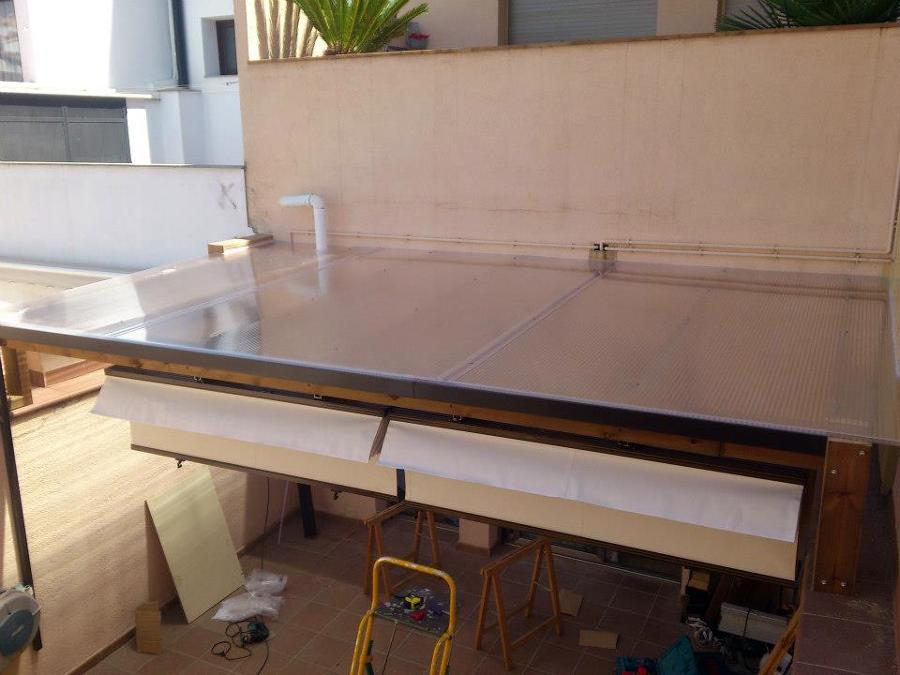 Instalación de toldos correderos planos