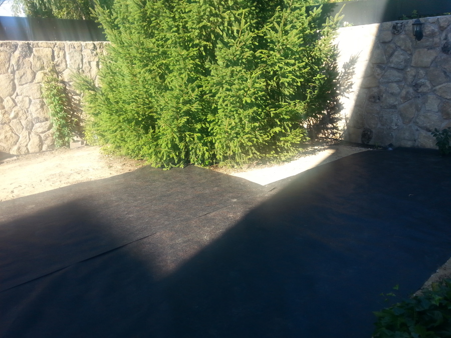 instalación del geotextil