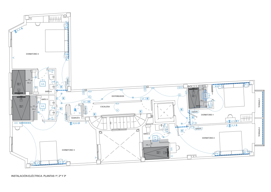 Instalación Eléctrica Planta 1, 2 y 3