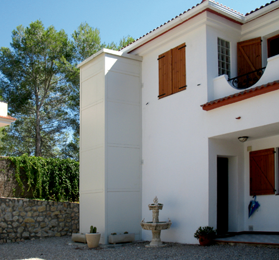 Instalacion exterior, cerramiento en aluminio