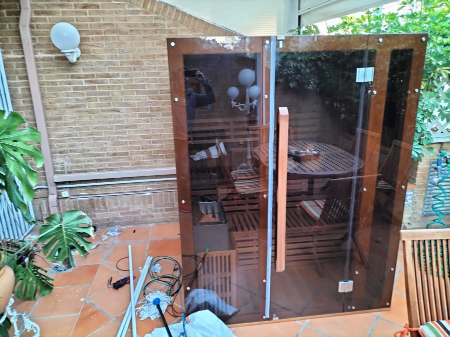 Instalación final del sauna