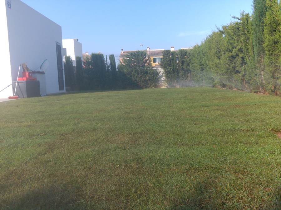 instalación finalizada y prueba final de riegos