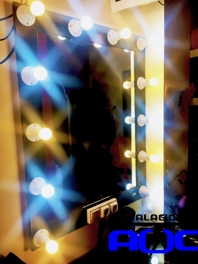 Instalación iluminación tocador