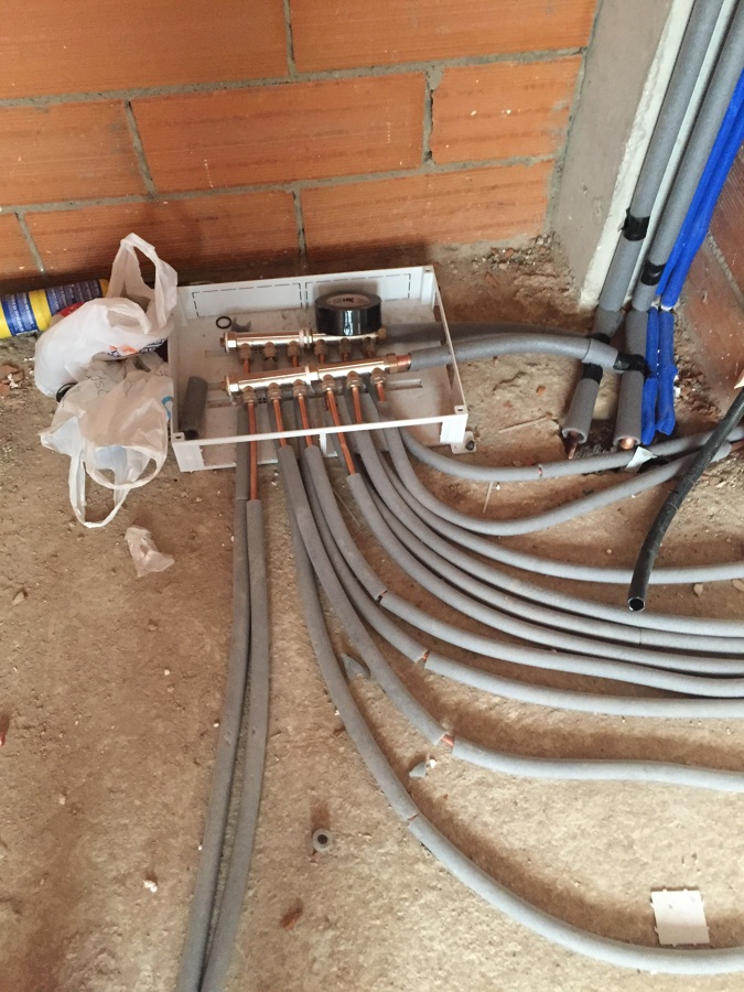 Instalacion por colectores calefacción 