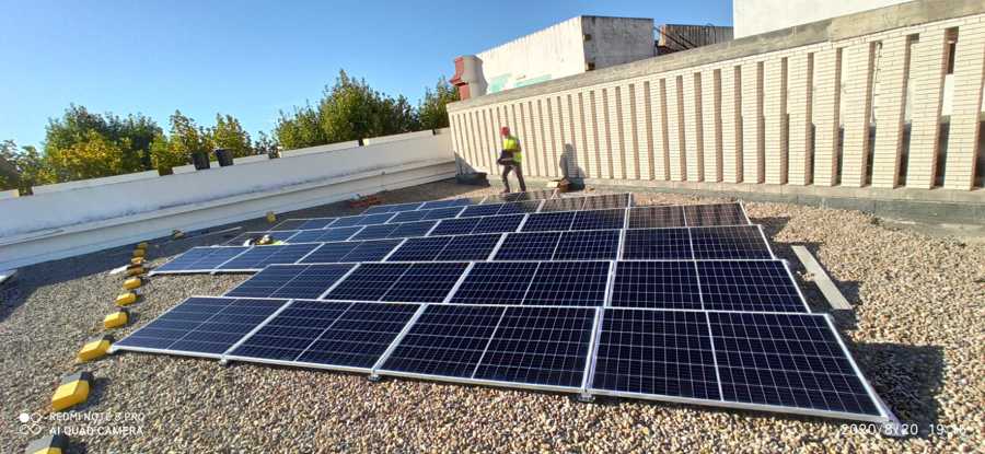 Instalación sobre cubierta plana
