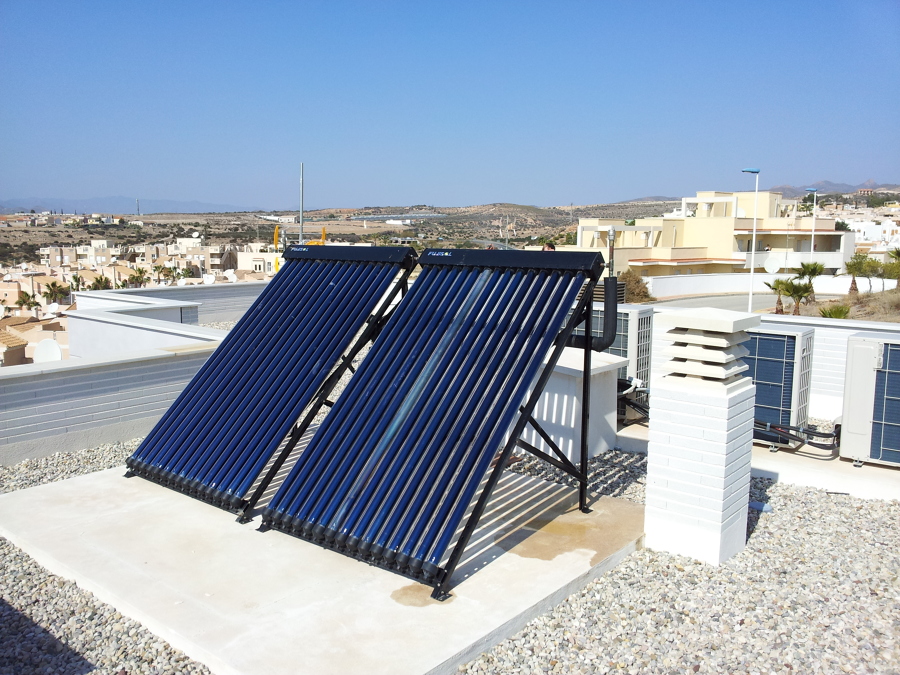 Instalación solar térmica tubo de vacío