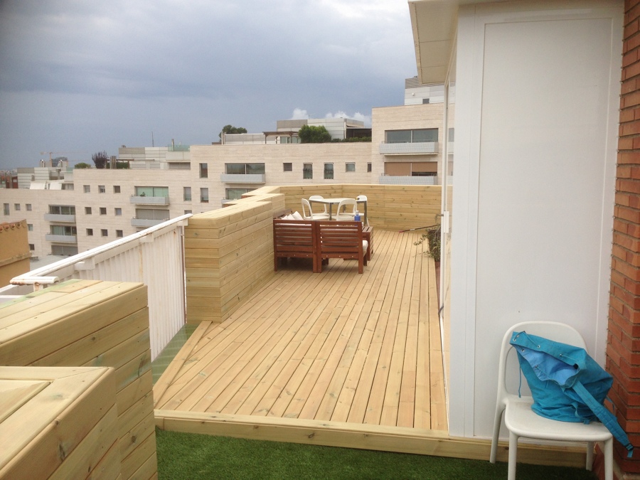 INSTALACION TARIMA EXTERIOR PINO CUPERIZADO