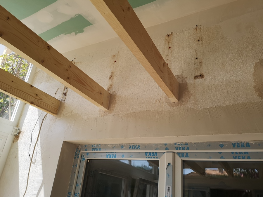 Instalación vigas de madera