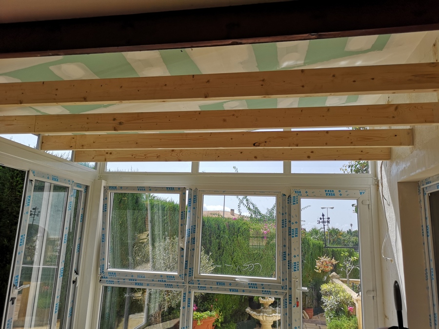 Instalación vigas y techo