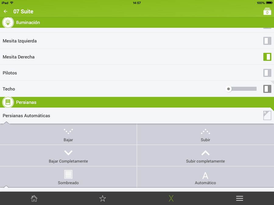 Interficie de usuario a través de iPad