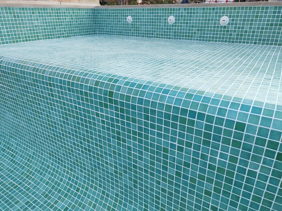 Interior del vaso revestido. Ocean Giava 3,6 x 3,6 cm de Reviglass.