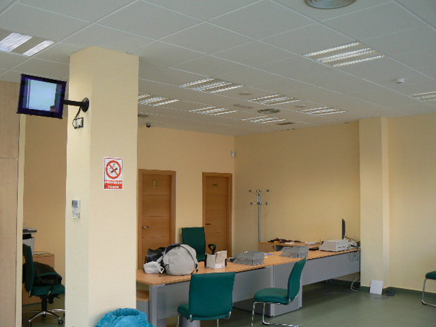 Interior oficina bancaria