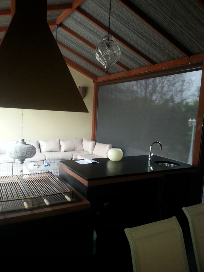 Interior porche - barbacoa