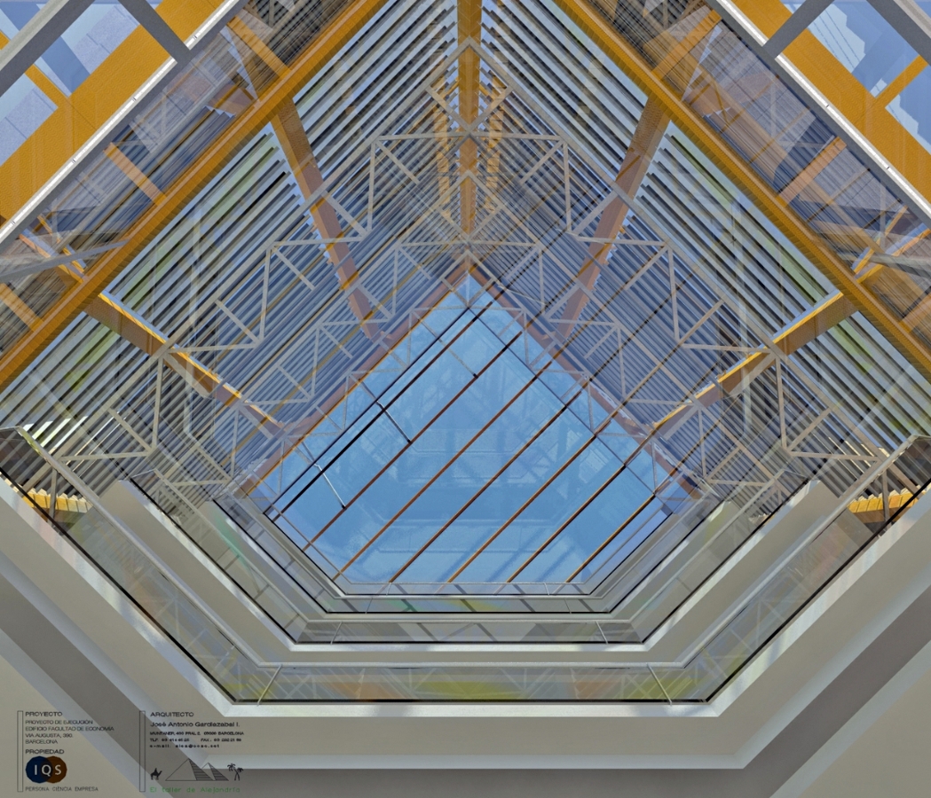 Interior vestíbulo 3D