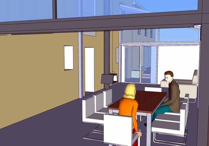 Interior zona comedor