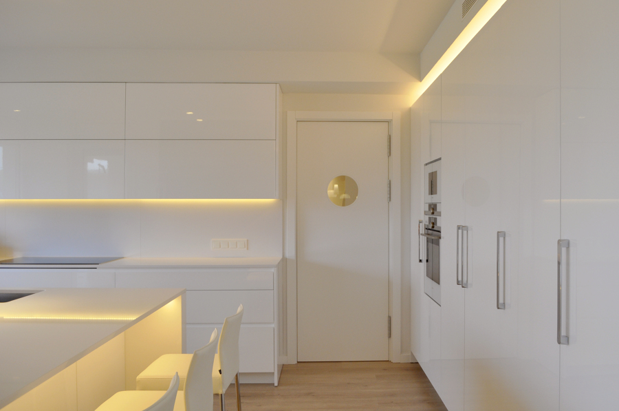 Isla y columnas de la Cocina