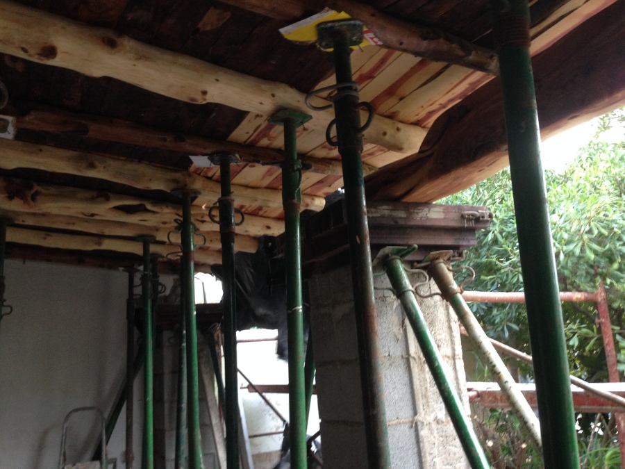 Jacenas y vigas colocadas