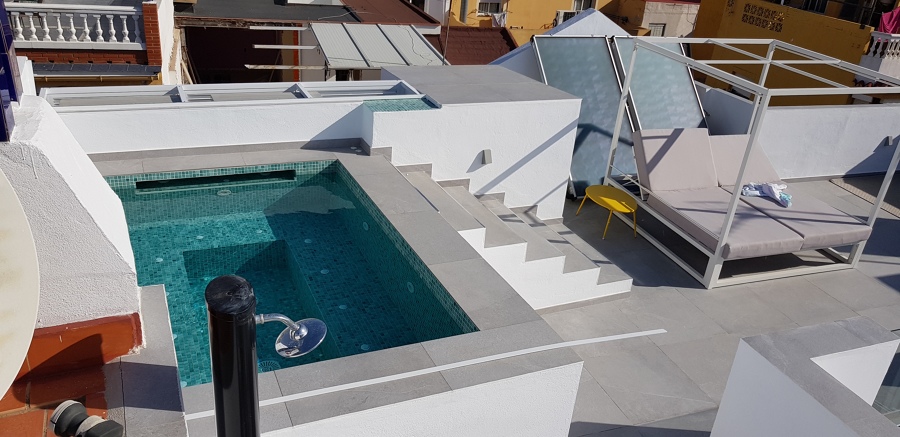 Jacuzzi en terraza
