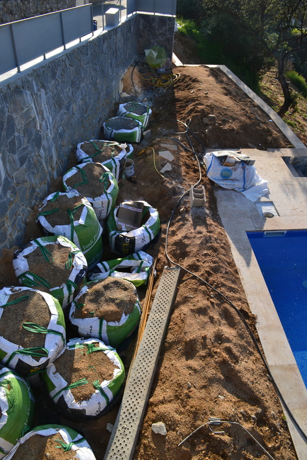 Jardín zona piscina