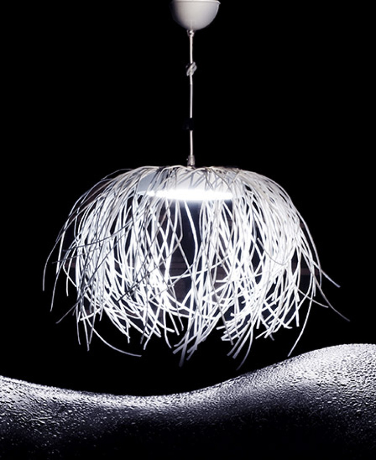 Lámpara de techo reciclada