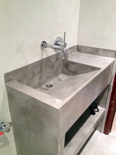 Lavabo en microcemento