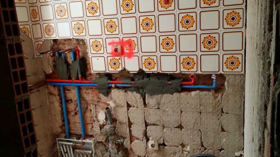 Lavadero, estado en obras