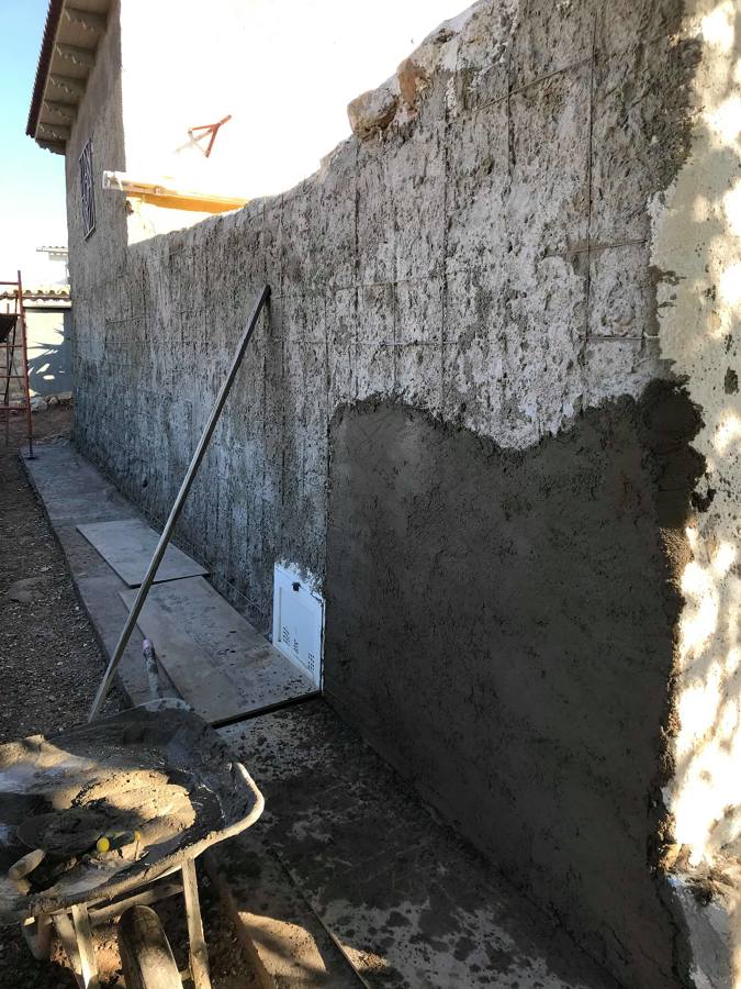 LAVAR SUPERFICIE CON MORTERO