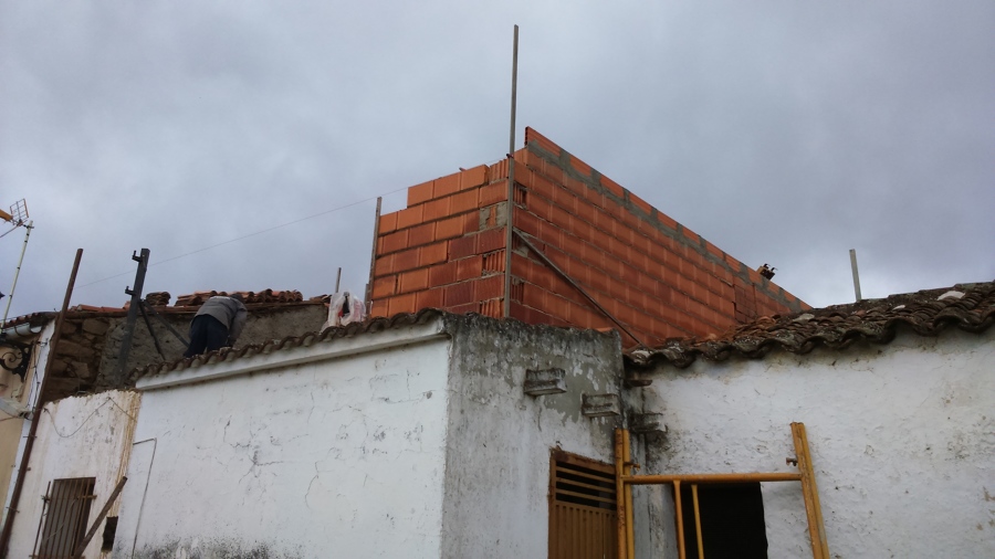 LEVANTANDO MURO DE PLANTA 1