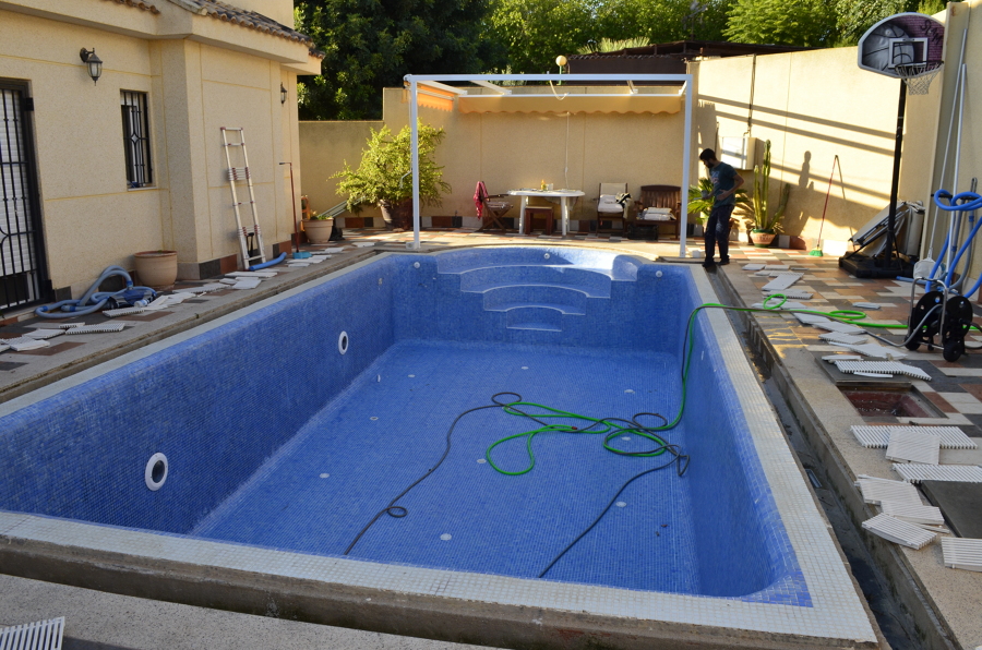 Limpieza de la piscina